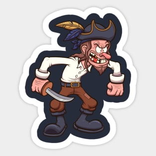 Cartoon Pirate Sticker